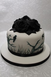spooky 50th birthday cake